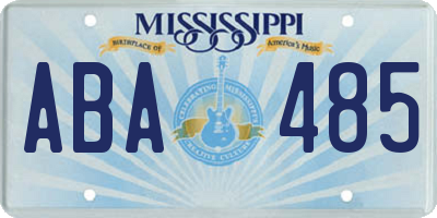 MS license plate ABA485