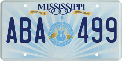 MS license plate ABA499