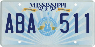 MS license plate ABA511