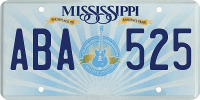 MS license plate ABA525