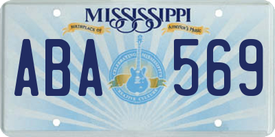 MS license plate ABA569