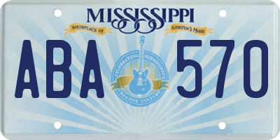 MS license plate ABA570