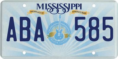 MS license plate ABA585