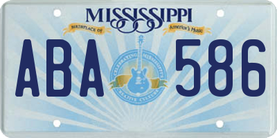 MS license plate ABA586