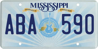 MS license plate ABA590