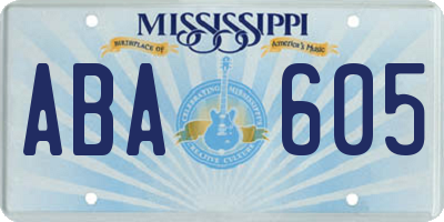 MS license plate ABA605