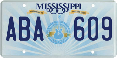 MS license plate ABA609
