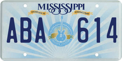 MS license plate ABA614