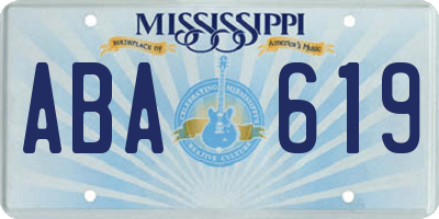 MS license plate ABA619