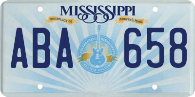 MS license plate ABA658