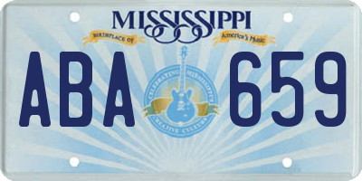 MS license plate ABA659