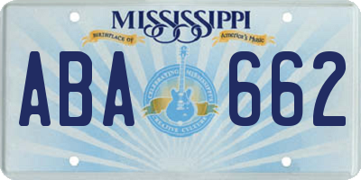 MS license plate ABA662