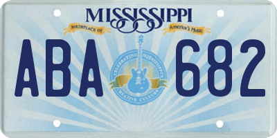 MS license plate ABA682