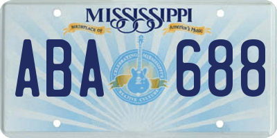 MS license plate ABA688