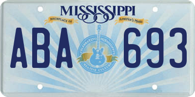 MS license plate ABA693