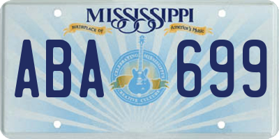 MS license plate ABA699