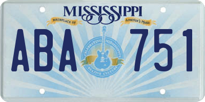 MS license plate ABA751