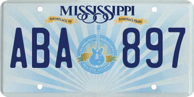 MS license plate ABA897