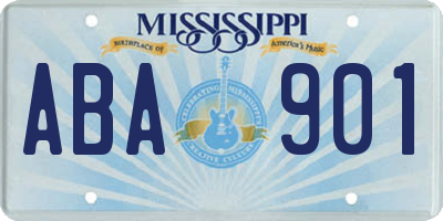 MS license plate ABA901