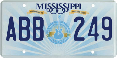 MS license plate ABB249
