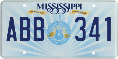 MS license plate ABB341