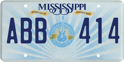 MS license plate ABB414