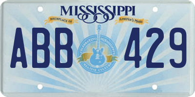 MS license plate ABB429