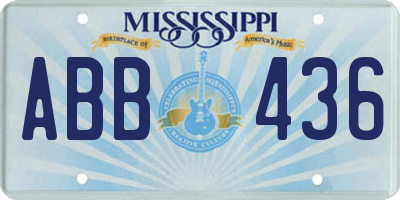 MS license plate ABB436