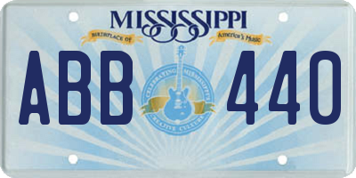 MS license plate ABB440
