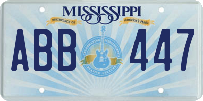 MS license plate ABB447