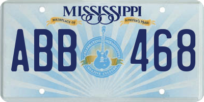 MS license plate ABB468