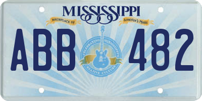 MS license plate ABB482