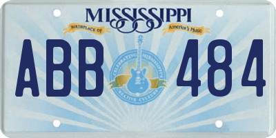 MS license plate ABB484