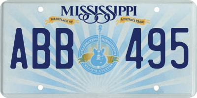MS license plate ABB495