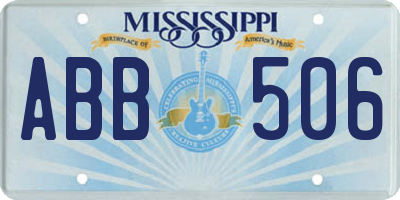 MS license plate ABB506