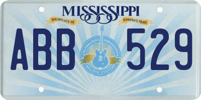 MS license plate ABB529