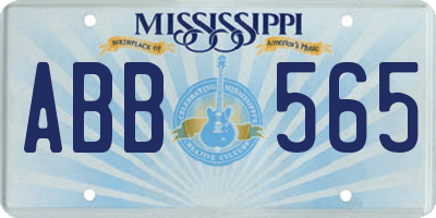 MS license plate ABB565