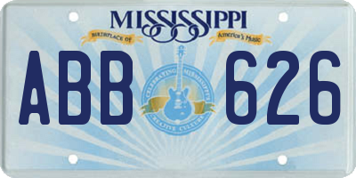 MS license plate ABB626