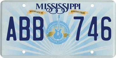 MS license plate ABB746