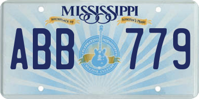 MS license plate ABB779
