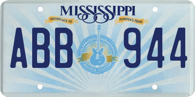 MS license plate ABB944