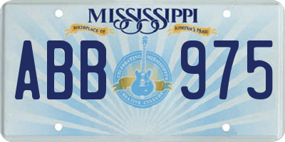 MS license plate ABB975