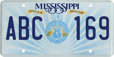 MS license plate ABC169