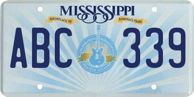 MS license plate ABC339
