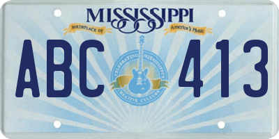 MS license plate ABC413