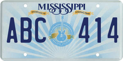 MS license plate ABC414