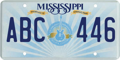MS license plate ABC446