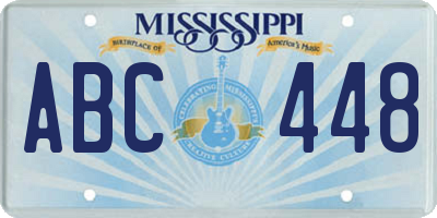 MS license plate ABC448