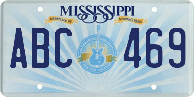 MS license plate ABC469