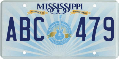 MS license plate ABC479